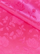 Fire Pink Coral J41 Eversong Brocade Fabric